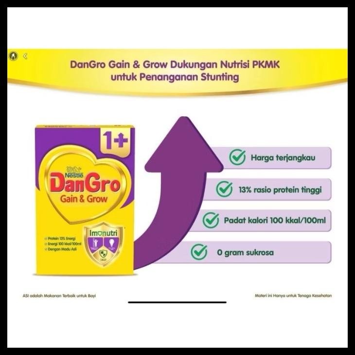 

terbaru !!! dangro 1+ gain & grow 400 gr | susu pertumbuhan anak ready