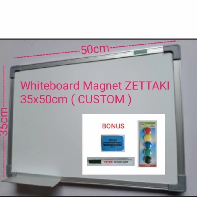 

Papan tulis magnetwhiteboard gantungsinglefaceZETTAKI 35x50cm( CUSTOM)