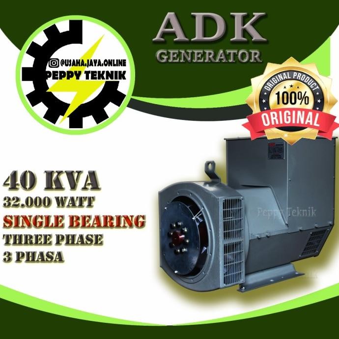 Miliki Adk Generator 40 Kva Single Bearing / Dinamo Genset / Alternator