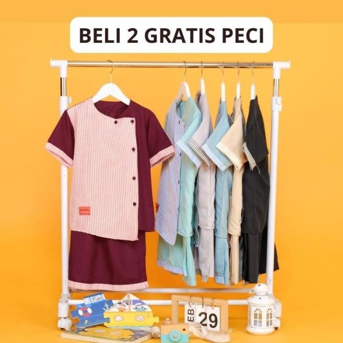 BAJU KOKO ANAK SALUR 1 SET BAJU KOKO + CELANA SARUNG LAKI LAKI