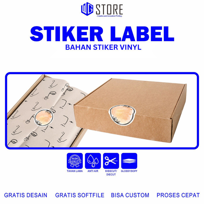 Cetak Sticker Label Vinyl / Logo Kemasan Custom