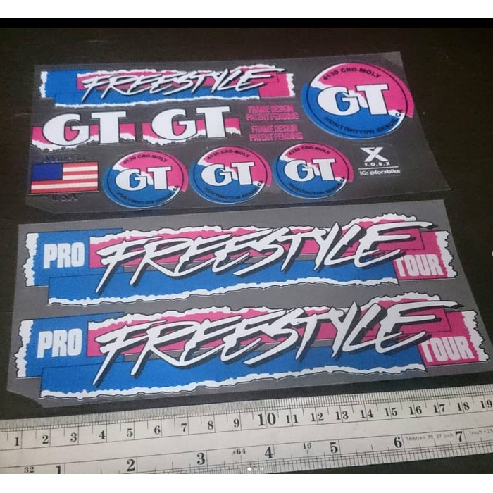 Stiker Decal Os Bmx Gt Frestyle Tour