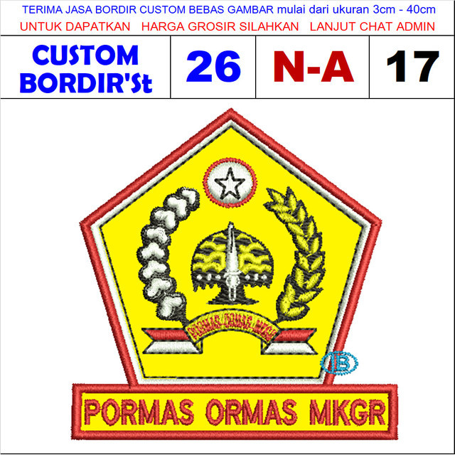 N-A17 PORMAS ORMAS MKGR CUSTOM BORDIR'ST TESTIMONI