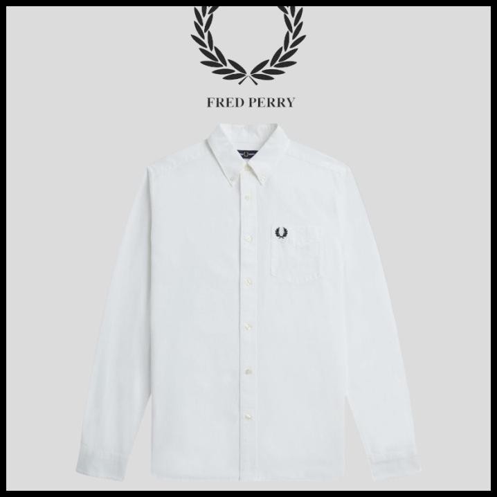 Fred Perry Kemeja Panjang Pria Casual Premium Slimfit Best Seller