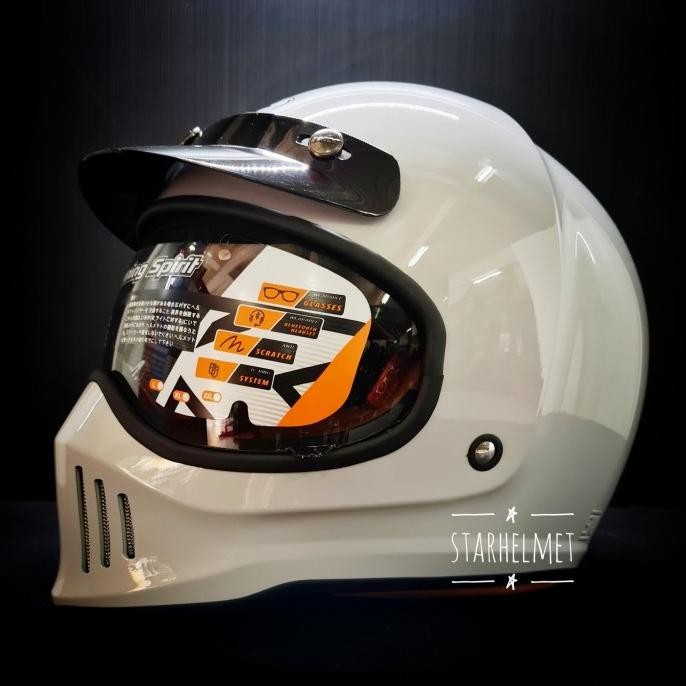 Helm Ink Trooper Solid Full Face Retro
