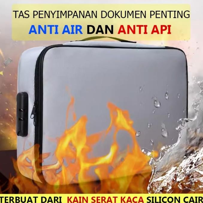 

TERMURAH - TAS PENYIMPANAN DOKUMEN ANTI AIR TAHAN API BAHAN KAIN SERAT KACA KOPER DOKUMEN TRAVEL BAG ANTI AIR DOCUMENT ORGANIZER BOX FILE WATERPROOF