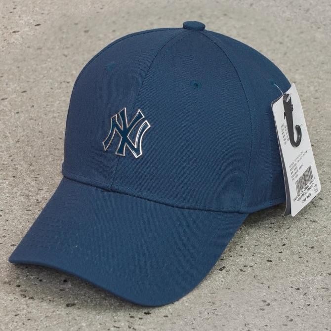 Topi NY MLB Baseball Pria Topi Logo Metal Plat Besi FULL TAG