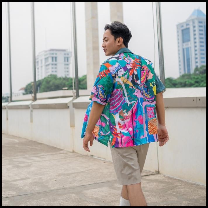 Sovlo  Ariel Printed Unisex Shirt - Kemeja Unisex Best Seller