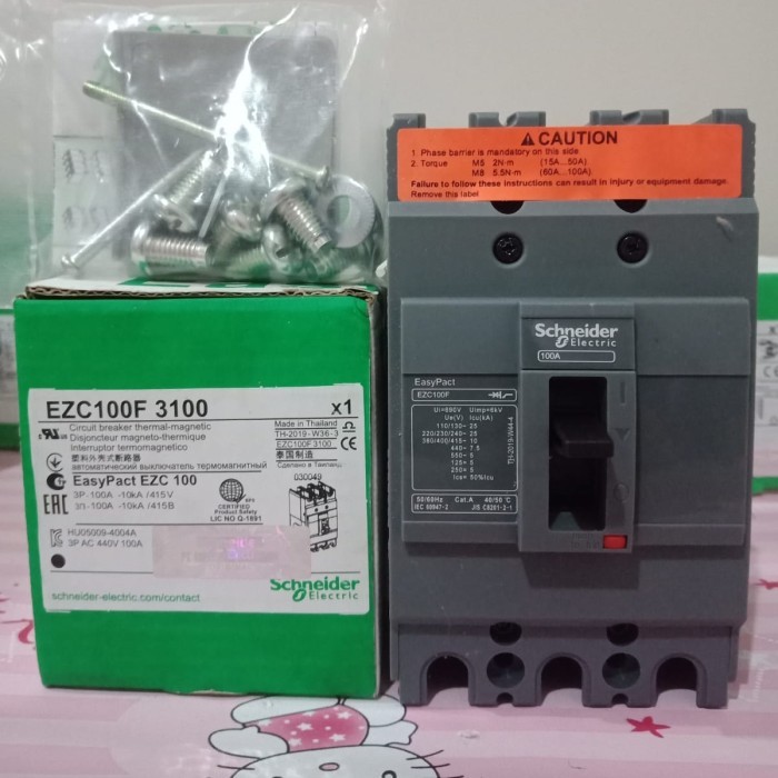 PROMO MCCB SCHNEIDER EZC100F 3X100A EZC100F3100 EZC 100 F 3P 100A EASYPACT MURAH