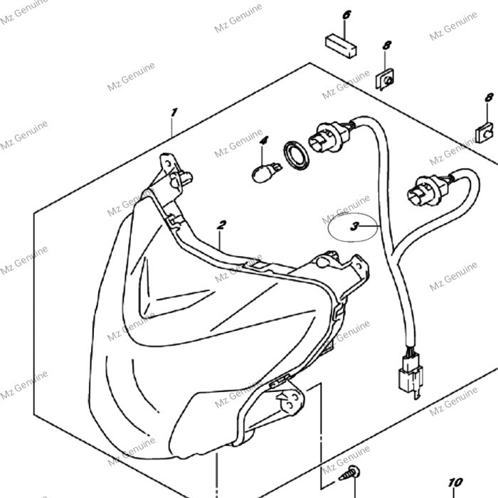 Fitting Lampu Sein Depan-Cod Socket Suzuki Satria Fu Injeksi Sgp Barang Langka