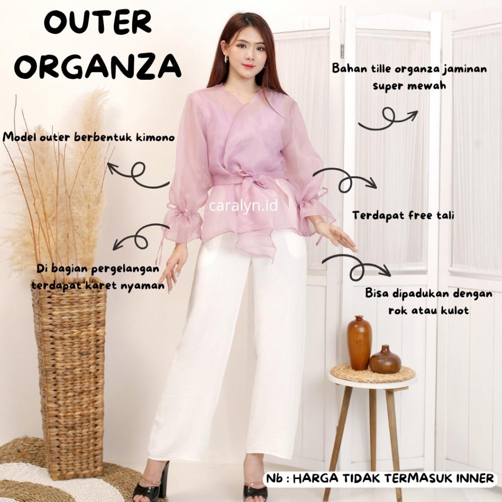 Promo Outer Organza Kekinian Outer Fleur Atasan Asli