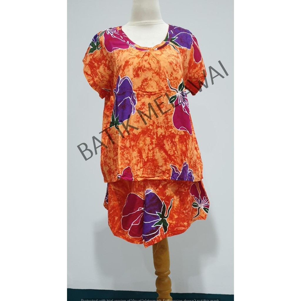 Setelan Batik Premium Sunan Ori Celana Pendek Tangan Pendek Rempel