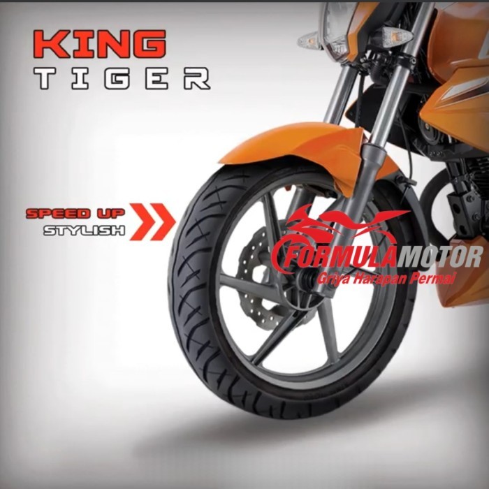 70/90-14 & 80/90-14 Kingland Tiger - Sepasang Ban Motor Ring 14 Tubles