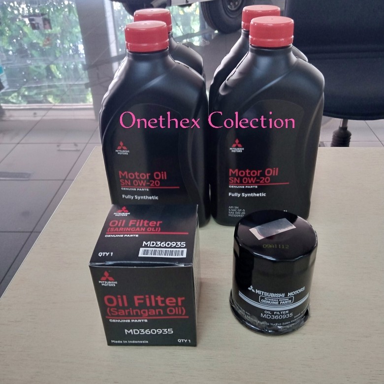 Oli mesin Xpander 0W-20 Full Syntetic + Filter Oli Original Mitsubishi