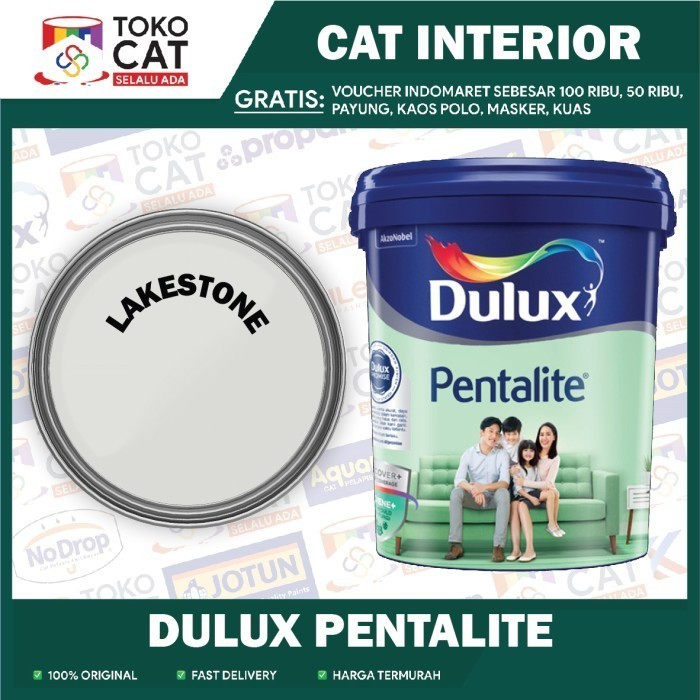 CAT TEMBOK INTERIOR PREMIUM DULUX PENTALITE WARNA LAKESTONE 20 LITER