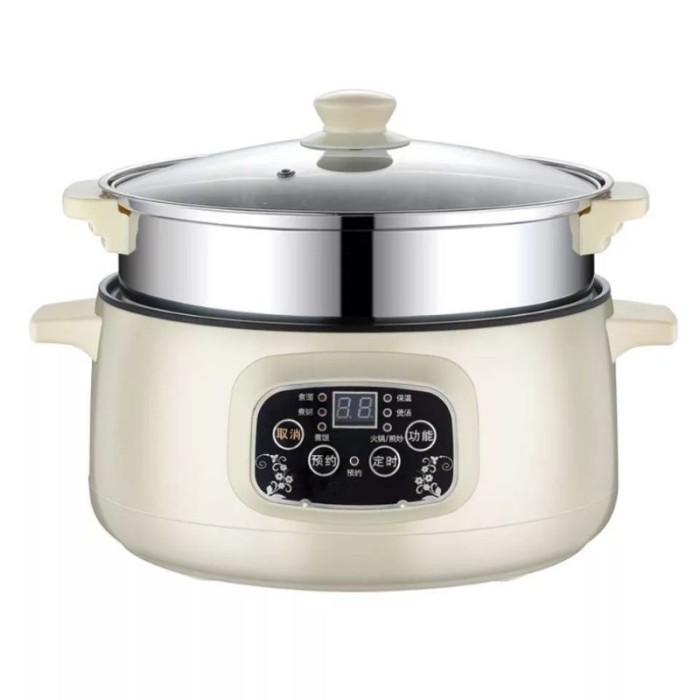 3.2L Panci listrik serbaguna 26cm/Smart pan timer setting panci +kukus