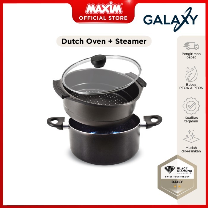 Maxim Galaxy Panci Streamer Anti Lengket 24cm Dutch Oven