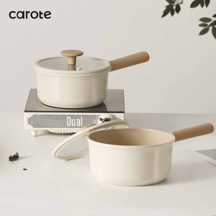 CAROTE Set Peralatan Masak Anti Lengket 4PCS Mudah Dibersihkan