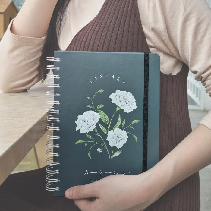 

Ready Notebook / Journal A5 Birth Flower Series - Carnation