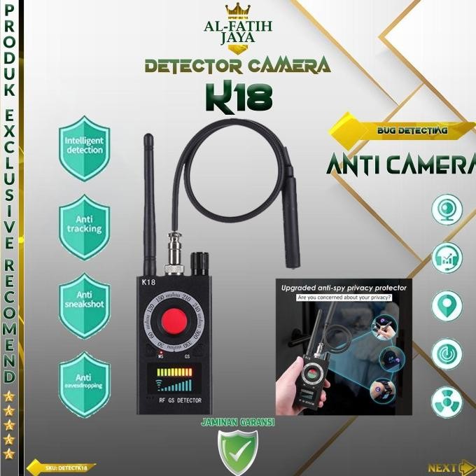 Anti Spy Detector K18 Kamera GSM Audio Pencari RF Bug Finder Sinyal Detector Spycam Wirelees Portabl