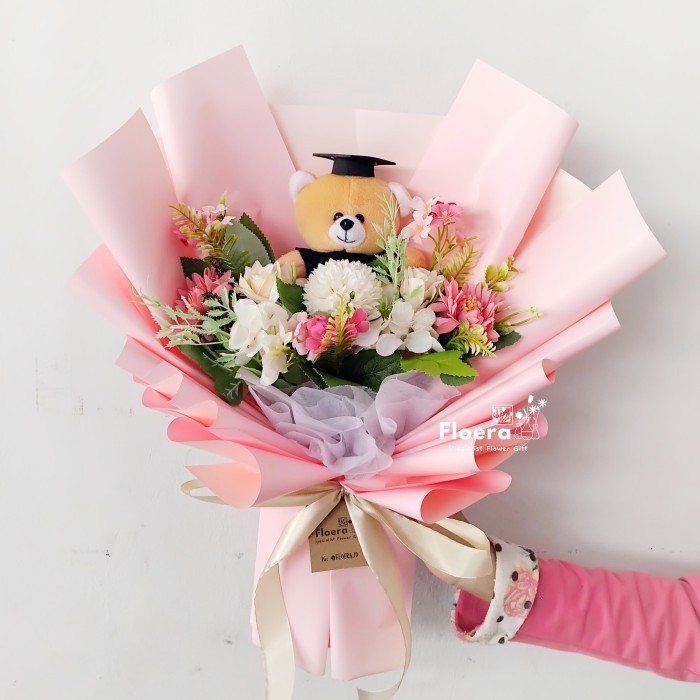 

BUKET BONEKA BUNGA PALSU WISUDA BOUQUET GRADUATION ULANG TAHUN