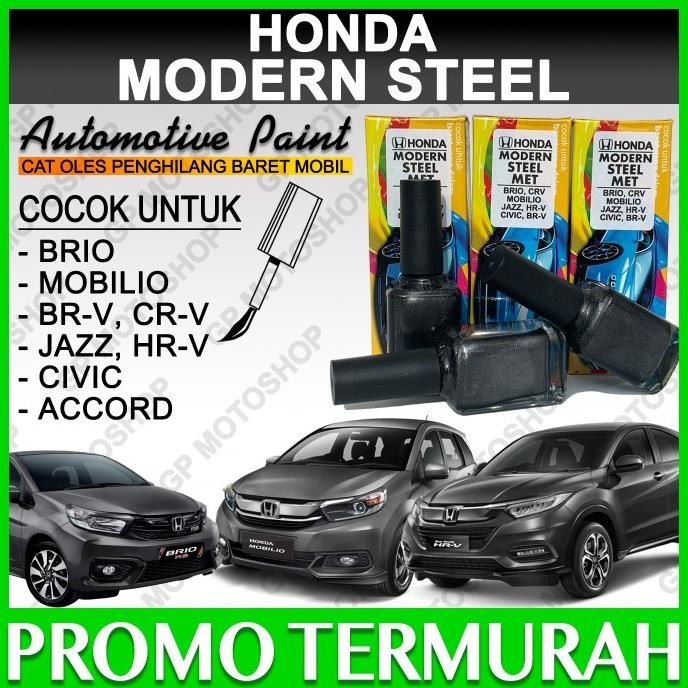 Honda Modern Steel Met Cat Oles Penghilang Baret Mobil Abu-Abu Metalik