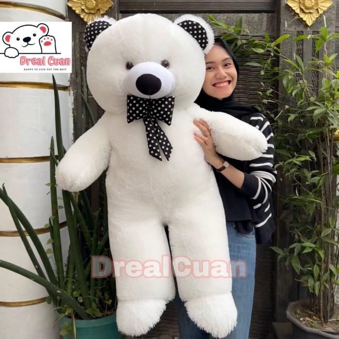 

BONEKA TEDDY BEAR BERUANG BESAR JUMBO 1 METER SPECIAL COLUOR -PUTIH