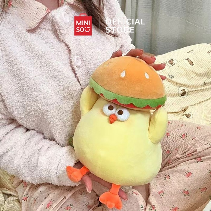 

MINISO X DUNDUN COLLECTION BONEKA DUNDUN BURGER DI KEPALAKU PLUSH TOY MAINAN MEWAH LEMBUT IMUT-IMUT