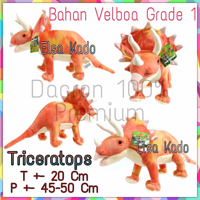 

BONEKA DINOSAURUS BESAR LARGE SIZE TREX TRICERATOPS SPINOSAURUS 3D