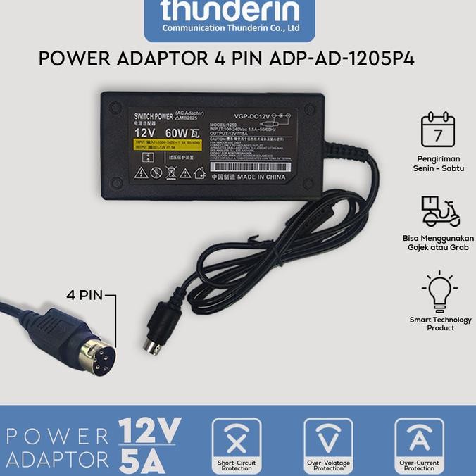 Terlaris ADAPTOR 12V 5A 4 PIN SALE