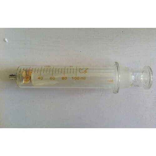 100ML GLASS SYRINGE LUER LOCK HEAD INJECTOR SAMPLER DISPENSING WITH