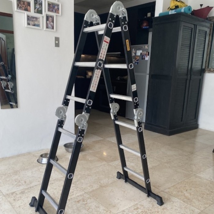 Krisbow tangga lipat multifungsi aluminium steel 3.3 meter