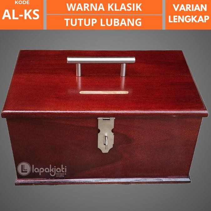 Kotak Amal Besar Kayu Jati Polos Kotak Infaq Uang Masjid