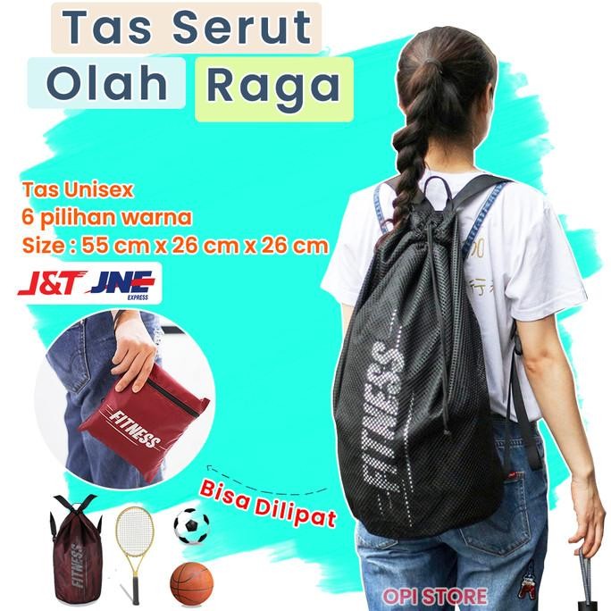 TAS SERUT PRIA/ WANITA OLAHRAGA DRAWSTRING BACKPACK KOREA GYM BARU