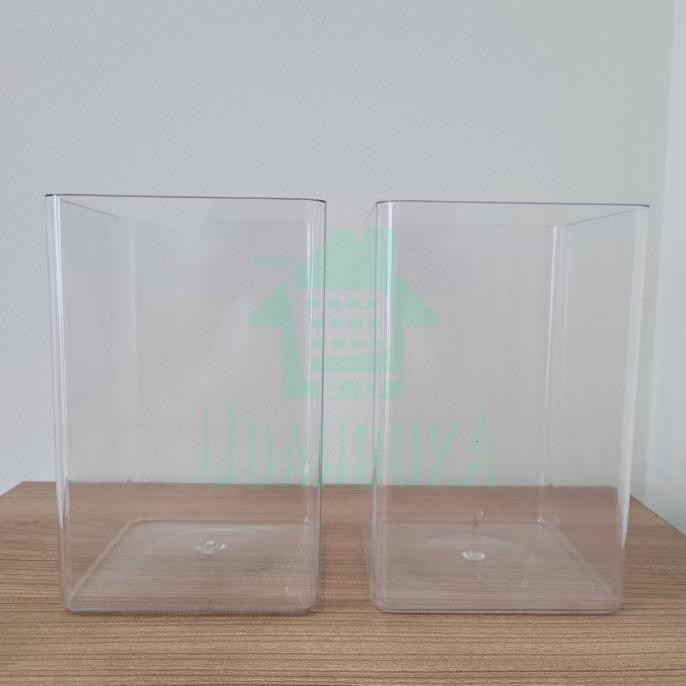 Toples Cupang Akrilik Kotak 2L - Toples Mika - Paxton
