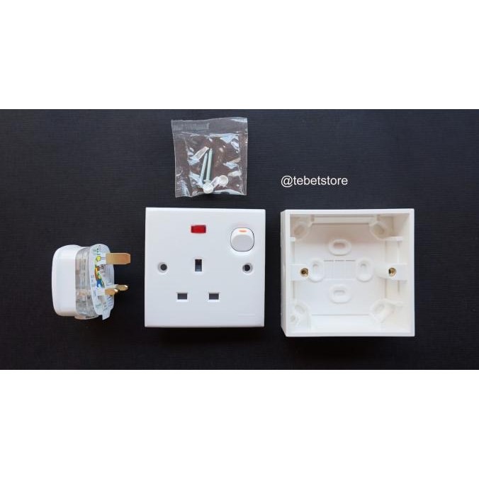 STOP KONTAK AC + STEKER AC + INBOWDUS CLIPSAL SCHNEIDER LENGKAP Original