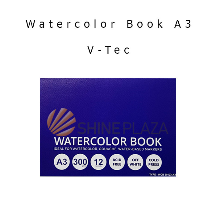 

V-TEC WATERCOLOR BOOK A3 300 GSM - BUKU WATERCOLOR V-TEC A3