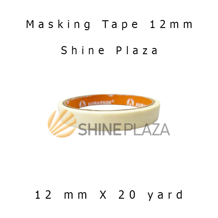 

LAKBAN ISOLASI KERTAS 1/2 INCH 12MM X 20 YARD - MASKING TAPE TEBAL MURAH LENGKET 12 MM