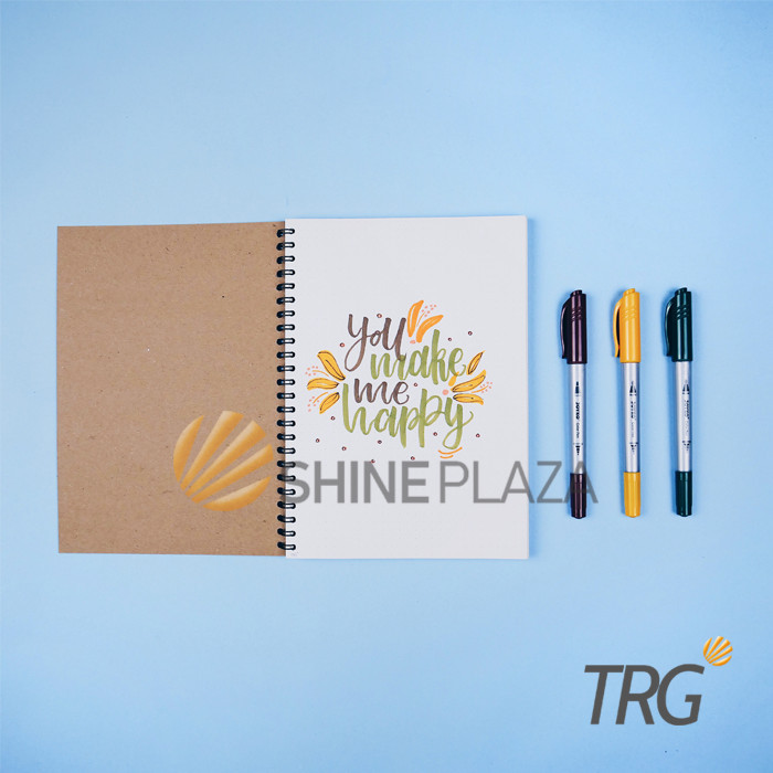 

BUKU TULIS PREMIUM A5 TRG KRAFT COVER SPIRAL NOTEBOOK DOTTED GRID
