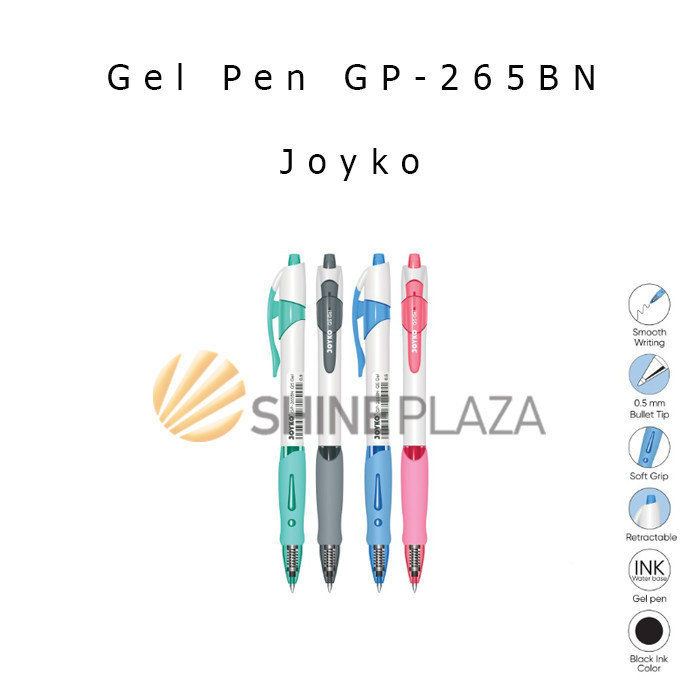 

PULPEN GEL PEN JOYKO GP-265 0.5MM - BOLPEN PENA GP-265BN HITAM 0,5 MM