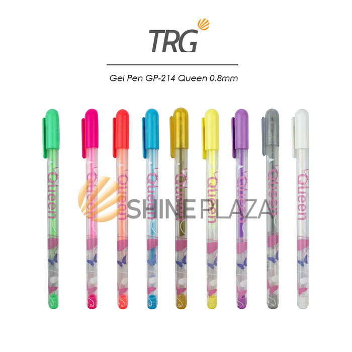 

TRG QUEEN WHITE COLOR GEL PEN GP-214 0.8MM - PULPEN BOLPEN PENA PUTIH WARNA WARNI 0,8 MM TRG