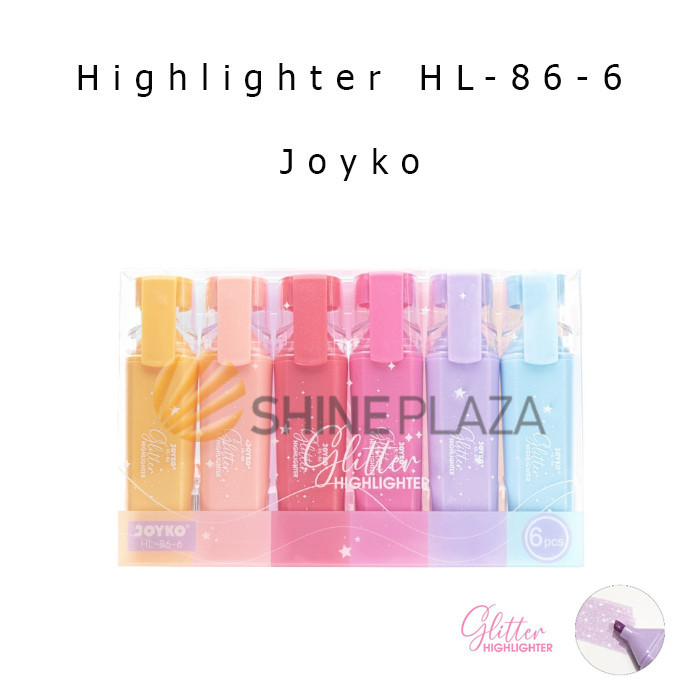 

HIGHLIGHTER SET GLITTER JOYKO HL-86-6 - PENANDA BERWARNA JOYKO