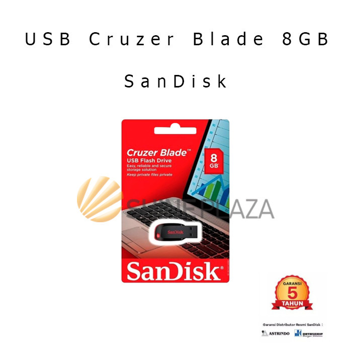 

SANDISK FLASHDISK CZ50 8GB USB FLASH DISK STORAGE CRUZER BLADE 8 GB ORIGINAL