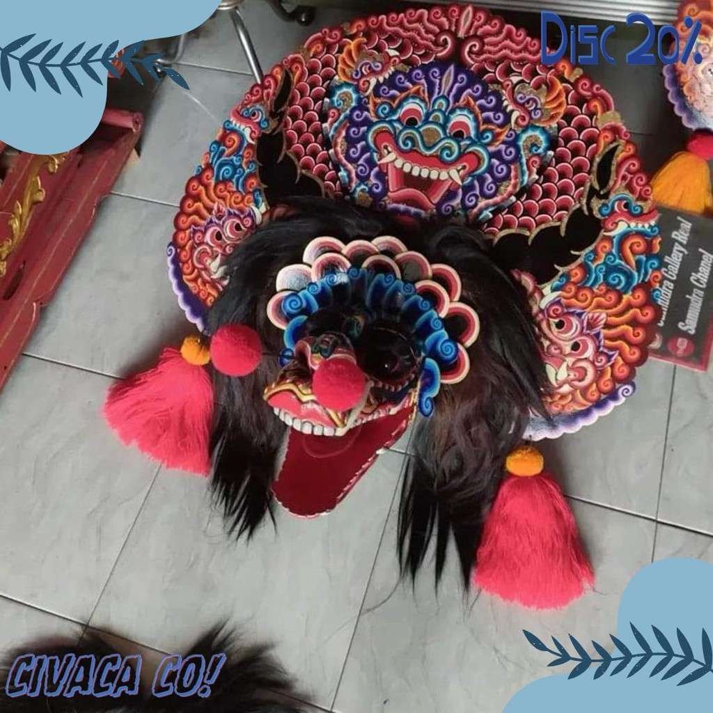 Sale Mainan Tradisional Barongan Telon|Barongan Devil|Barongan Anak|Barongan Dewasa|Barongan Kayu|Ba