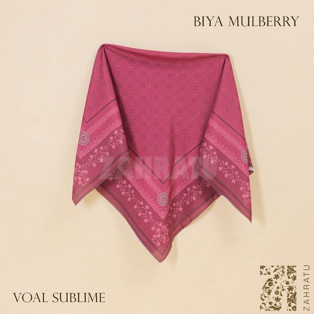 Promo Lebaran Zahratu - Hijab Voal Segi Empat Motip Lasercut Sublime Premium /Hijab Voal Motif /Keru