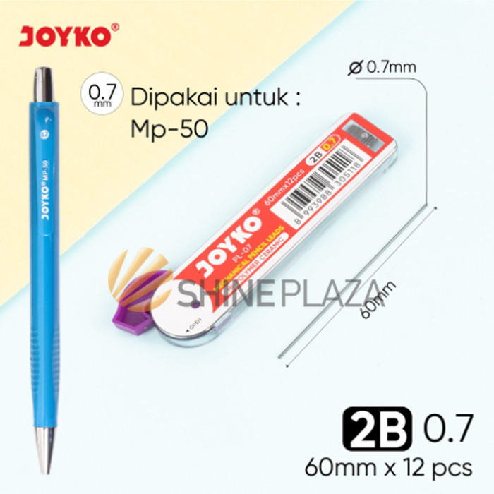 

REFILL ISI PENSIL MEKANIK JOYKO PL-07 2B 0.7MM - PENCIL LEAD JOYKO 0,7
