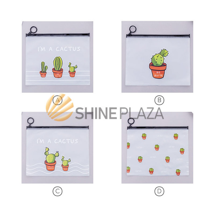 

MAP ZIPPER - CACTUS POT PLASTIC ZIPPER POUCH