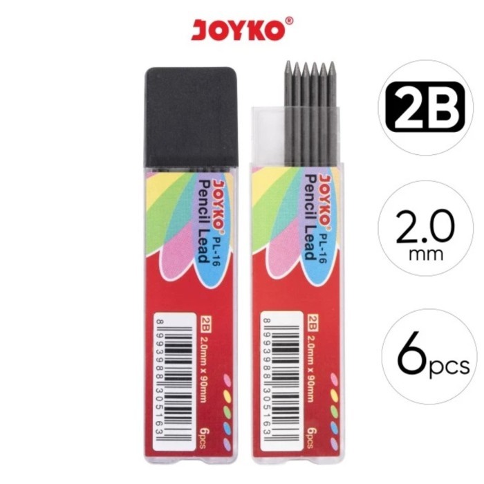 

ISI PENSIL MEKANIK / PENCIL LEAD JOYKO 2,0 MM 2B (PER TUBE)