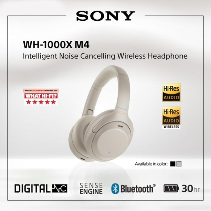 Sony Wh-1000Xm4 Silver Wireless Nc Headphone / 1000Xm4 / 1000X