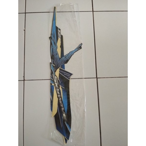 Striping Stiker Lis Suzuki Skywave Hitam Biru Barang Langka